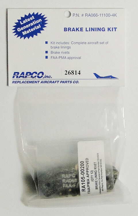 Rapco Brake Lining Kits, RA066-11100-4K