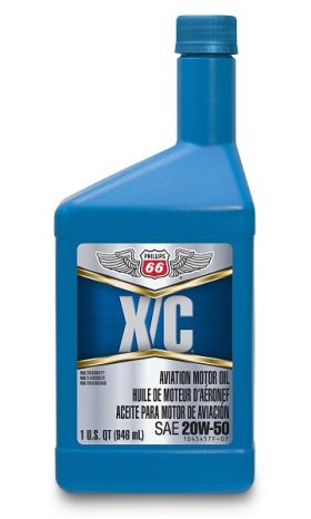 Phillips 66 Oil X/C Aviation 20W-50 - Case Of 12 Quarts