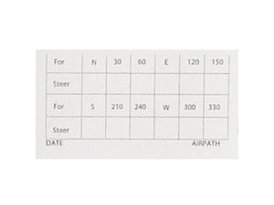 Airpath Spare Compass Deviation Card C23-807