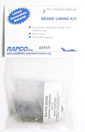 Rapco Brake Lining Kits, RA066-10600