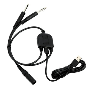 Hobbs Flyer USB Powered 6 Pin LEMO TO GA Twin PJ Plug Adapter HFA-C6PWR