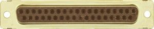 37 Pin Bronze Female Sub-D Crimp Connector