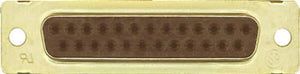 TE Connector 25 Pin Bronze Female Sub-D Crimp Connector