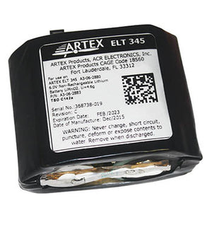 Artex ELT 345 Replacement Battery 8322