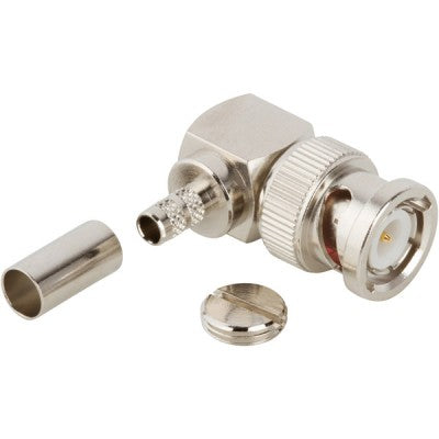 BNC Male Right Angle Crimp Plug RG 400