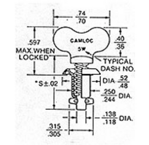 Camloc 2600 Wing Studs