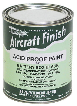 Randolph 345 Acid Proof Battery Box Black Quart