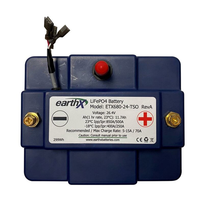 EarthX ETX680-24-TSO 26,4V 11,7Ah 229Wh LiFePO4 starter battery
