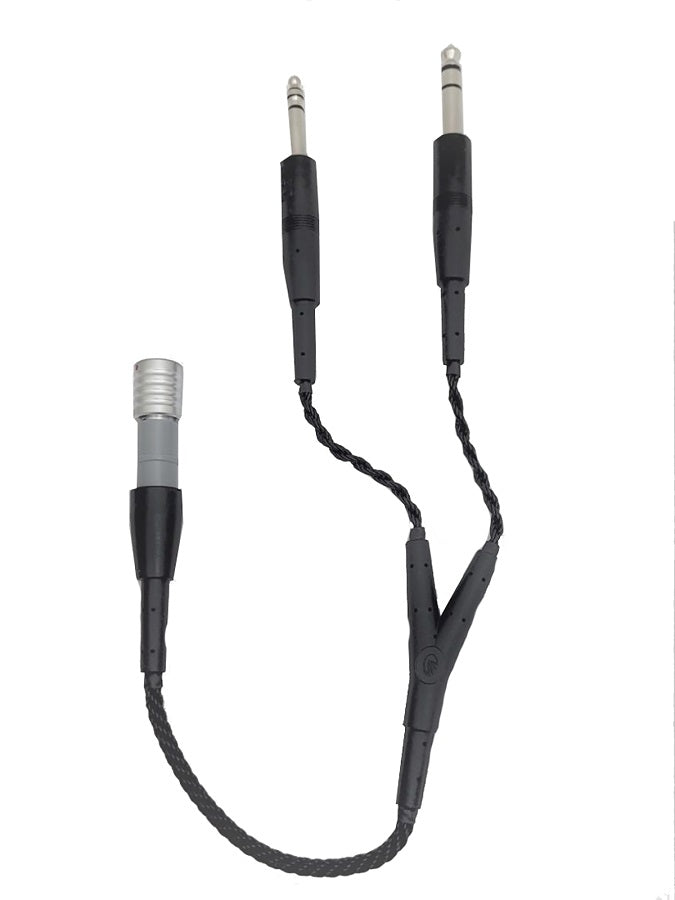 Lightspeed-adapterkabel för panelström (6-polig) till dubbel GA-kontakt för Delta Zulu-headset