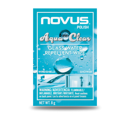 Novus Polish AquaClear - Glass Water Repellent Wipe
