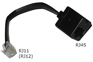 Cable RJ45 socket to RJ12 plug