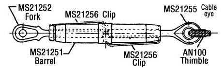 Ms Clip-Locking Turnbuckle - Cable Eye