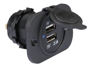 Panel Mount Dual USB Power Socket