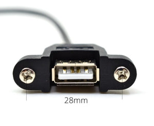 Type-C Male to USB 2.0 Type-A Female Panel Mount