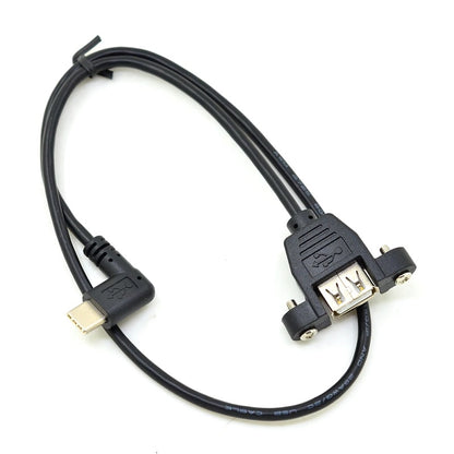 Typ-C-hane till USB 2.0 Typ-A-hona, panelmontering