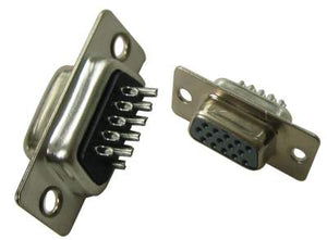 D-SUB 15HD female solder connection