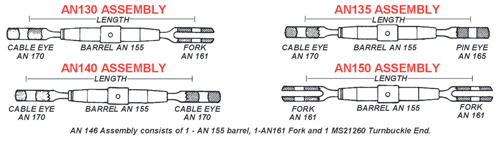 Turnbuckles Complete Assemblies