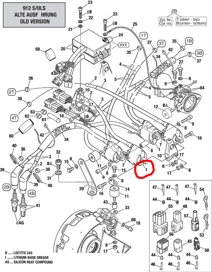 Double ignition coil assy.