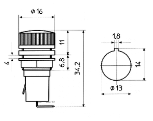 Fuseholder 5x20mm panel