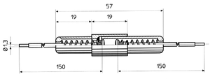 Säkringshållare med 150 mm ledningar